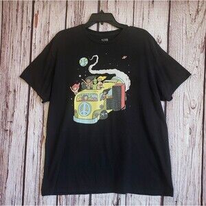 A-Lab Take a Ride XL T-Shirt Psychedelic Shrooms Hippy Bus Microbus Alien